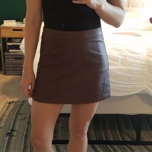 Faux Leather Mini Skirt